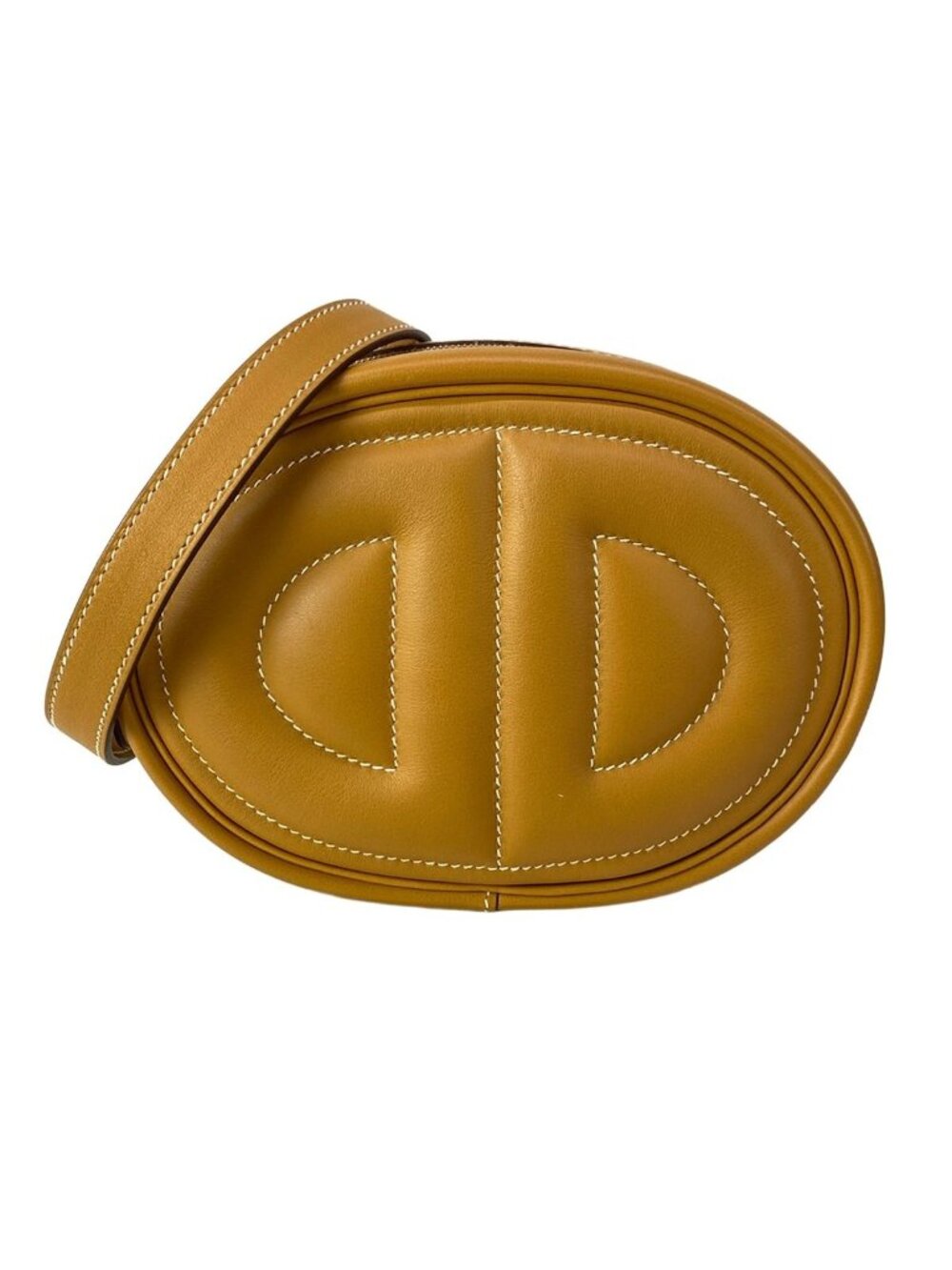 Hermes Shoulder Bag in the Loop Verso Natural Sable Lime Silver